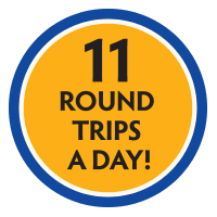 11 Round Trips Button